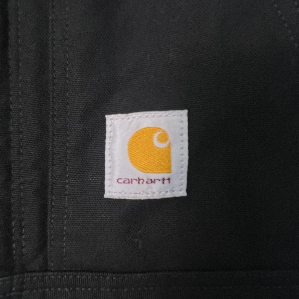 Carhartt Bib Overalls Mens 34x34 Black R38 Quilt Lined Duck Canvas Workwear Gorp